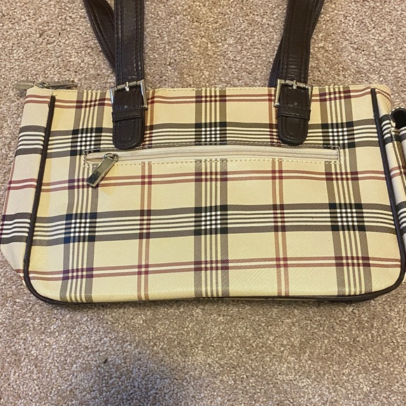 Burberry Cream and Brown Check Shoulder Bag - Picture 4 of 14